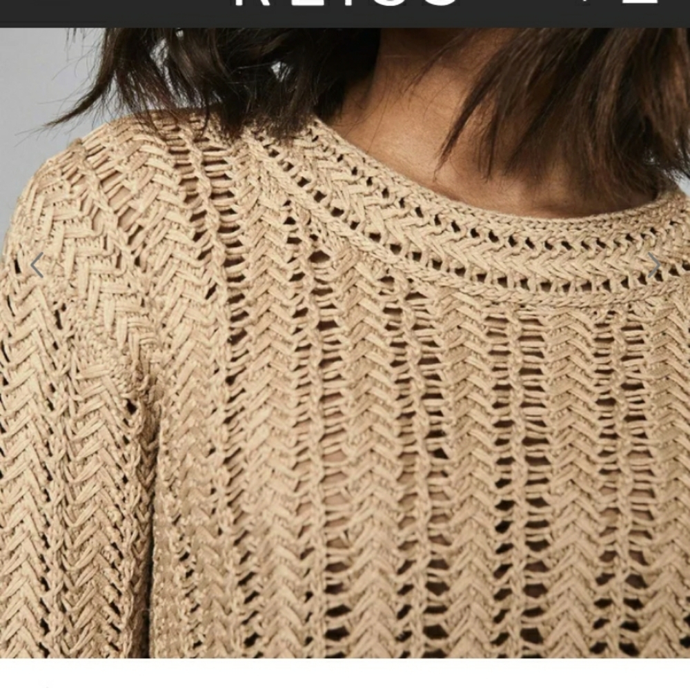 Reiss Silive open-knit cotton jumper - Picture 2 of 11